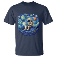 Starry Night Space Bookworm T Shirt Funny Astronaut Reader Gift