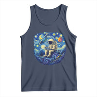 Starry Night Space Bookworm Tank Top Funny Astronaut Reader Gift