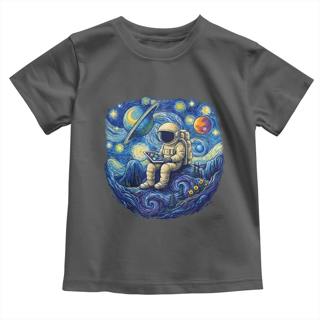 Starry Night Space Bookworm Toddler T Shirt Funny Astronaut Reader Gift