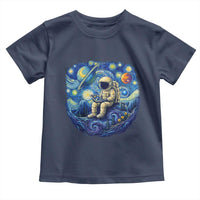 Starry Night Space Bookworm Toddler T Shirt Funny Astronaut Reader Gift