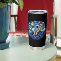Starry Night Space Bookworm Tumbler Cup Funny Astronaut Reader Gift