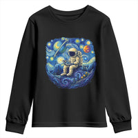 Starry Night Space Bookworm Youth Sweatshirt Funny Astronaut Reader Gift