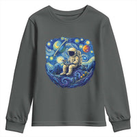 Starry Night Space Bookworm Youth Sweatshirt Funny Astronaut Reader Gift