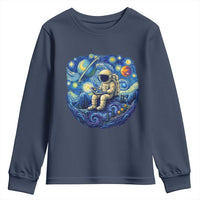 Starry Night Space Bookworm Youth Sweatshirt Funny Astronaut Reader Gift