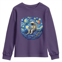 Starry Night Space Bookworm Youth Sweatshirt Funny Astronaut Reader Gift