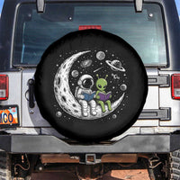 Funny Bookworm In Space Spare Tire Cover Cute Astronaut And Alien Reading