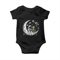 Funny Bookworm In Space Baby Onesie Cute Astronaut And Alien Reading