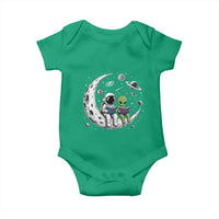 Funny Bookworm In Space Baby Onesie Cute Astronaut And Alien Reading