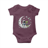 Funny Bookworm In Space Baby Onesie Cute Astronaut And Alien Reading