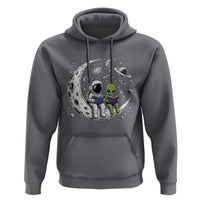 Funny Bookworm In Space Hoodie Cute Astronaut And Alien Reading