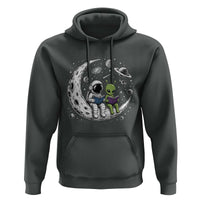 Funny Bookworm In Space Hoodie Cute Astronaut And Alien Reading