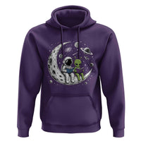 Funny Bookworm In Space Hoodie Cute Astronaut And Alien Reading