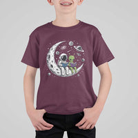 Funny Bookworm In Space T Shirt For Kid Cute Astronaut And Alien Reading