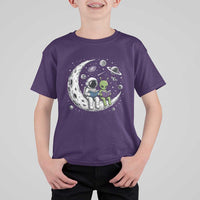 Funny Bookworm In Space T Shirt For Kid Cute Astronaut And Alien Reading
