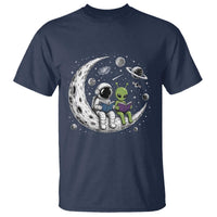 Funny Bookworm In Space T Shirt Cute Astronaut And Alien Reading