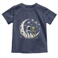 Funny Bookworm In Space Toddler T Shirt Cute Astronaut And Alien Reading