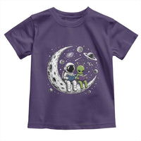 Funny Bookworm In Space Toddler T Shirt Cute Astronaut And Alien Reading