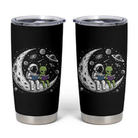 Funny Bookworm In Space Tumbler Cup Cute Astronaut And Alien Reading