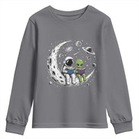 Funny Bookworm In Space Youth Sweatshirt Cute Astronaut And Alien Reading