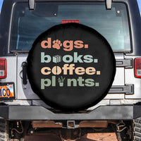 Funny Introvert Life Lover Spare Tire Cover Dogs Books Coffee And Plants