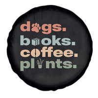 Funny Introvert Life Lover Spare Tire Cover Dogs Books Coffee And Plants