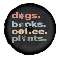 Funny Introvert Life Lover Spare Tire Cover Dogs Books Coffee And Plants