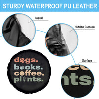 Funny Introvert Life Lover Spare Tire Cover Dogs Books Coffee And Plants