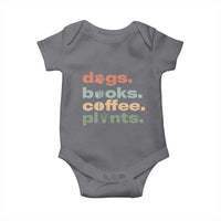 Funny Introvert Life Lover Baby Onesie Dogs Books Coffee And Plants