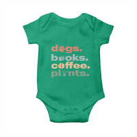 Funny Introvert Life Lover Baby Onesie Dogs Books Coffee And Plants