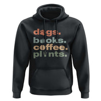 Funny Introvert Life Lover Hoodie Dogs Books Coffee And Plants