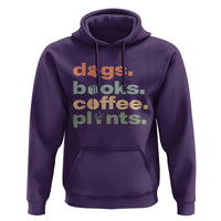 Funny Introvert Life Lover Hoodie Dogs Books Coffee And Plants