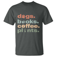Funny Introvert Life Lover T Shirt Dogs Books Coffee And Plants