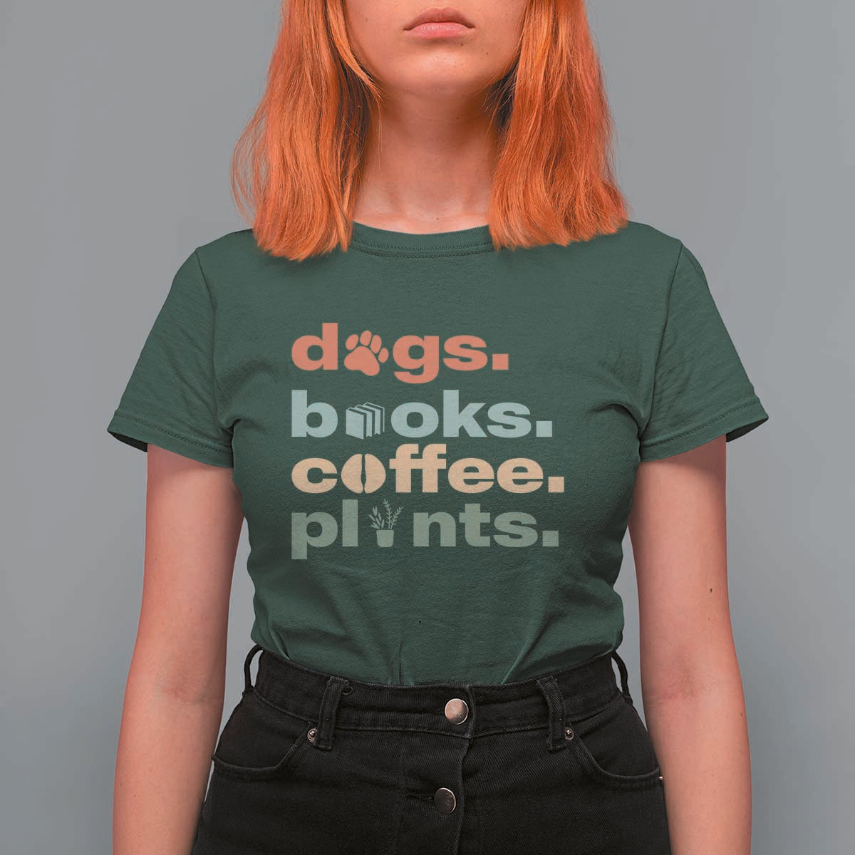 Funny Introvert Life Lover T Shirt For Women Dogs Books Coffee And Plants