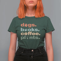 Funny Introvert Life Lover T Shirt For Women Dogs Books Coffee And Plants