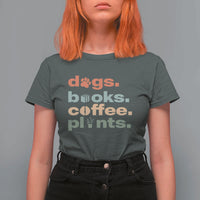 Funny Introvert Life Lover T Shirt For Women Dogs Books Coffee And Plants