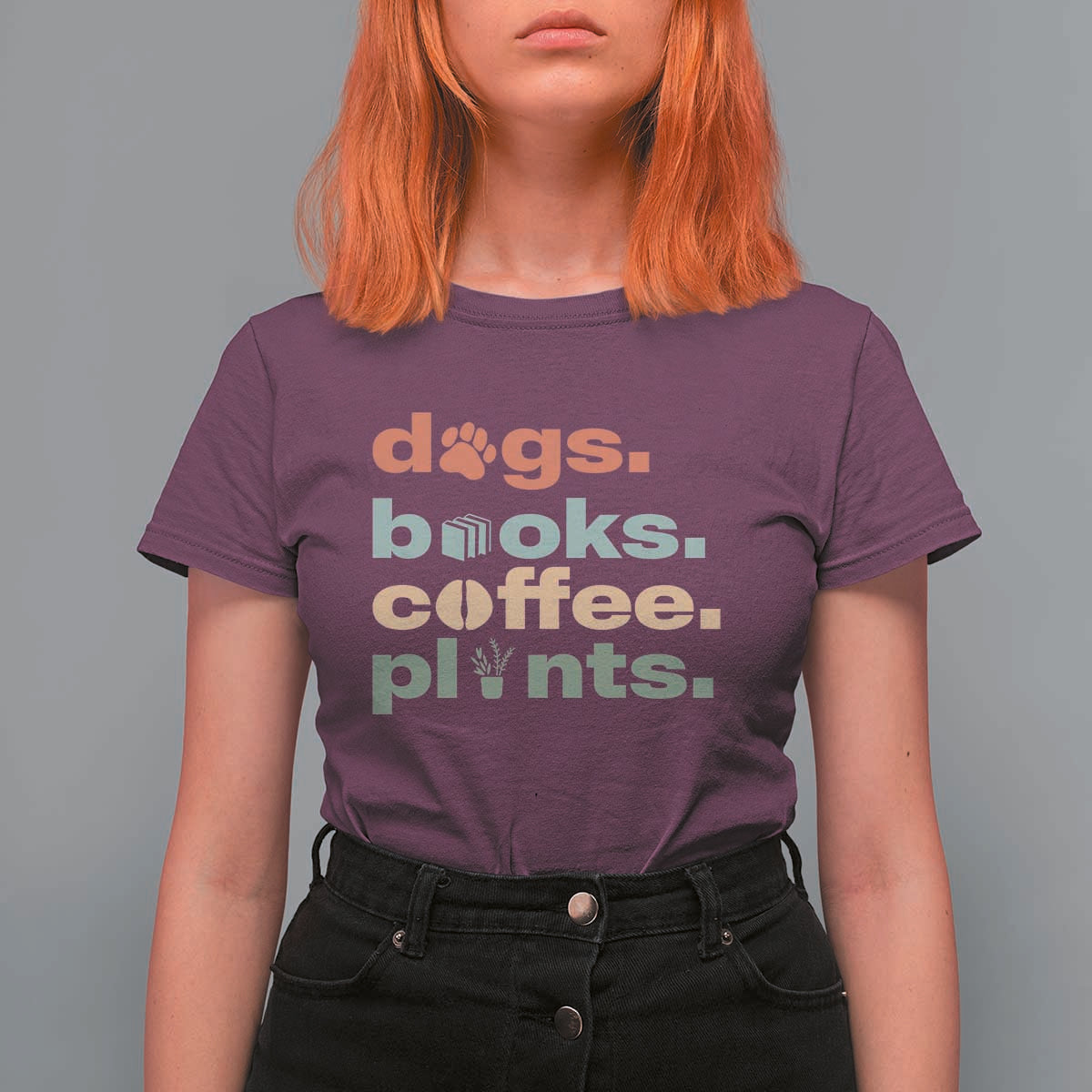 Funny Introvert Life Lover T Shirt For Women Dogs Books Coffee And Plants