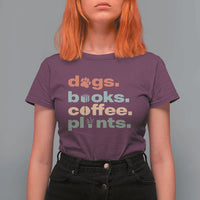 Funny Introvert Life Lover T Shirt For Women Dogs Books Coffee And Plants