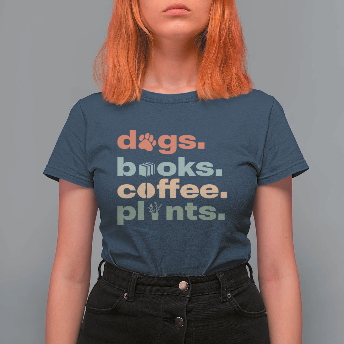 Funny Introvert Life Lover T Shirt For Women Dogs Books Coffee And Plants