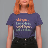 Funny Introvert Life Lover T Shirt For Women Dogs Books Coffee And Plants