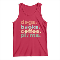 Funny Introvert Life Lover Tank Top Dogs Books Coffee And Plants