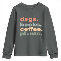 Funny Introvert Life Lover Youth Sweatshirt Dogs Books Coffee And Plants