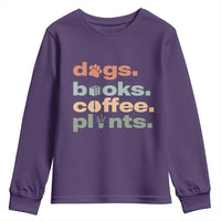 Funny Introvert Life Lover Youth Sweatshirt Dogs Books Coffee And Plants