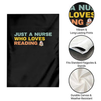 Just A Nurse Who Loves Reading Garden Flag Bookish Nurse Gift