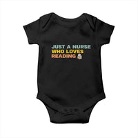 Just A Nurse Who Loves Reading Baby Onesie Bookish Nurse Gift