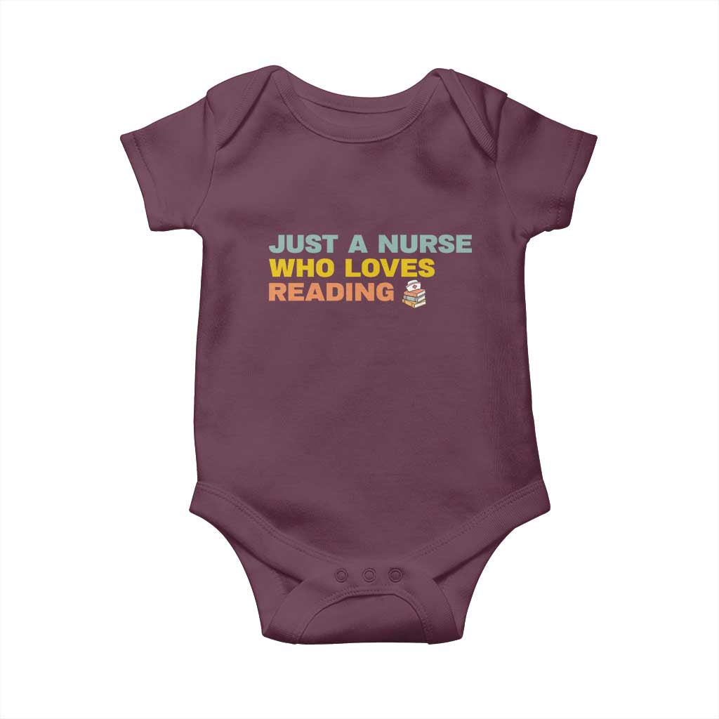 Just A Nurse Who Loves Reading Baby Onesie Bookish Nurse Gift