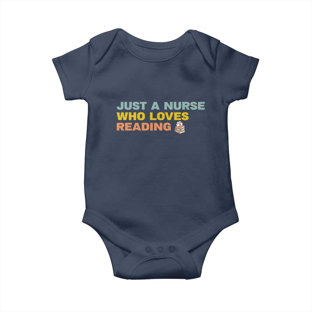 Just A Nurse Who Loves Reading Baby Onesie Bookish Nurse Gift