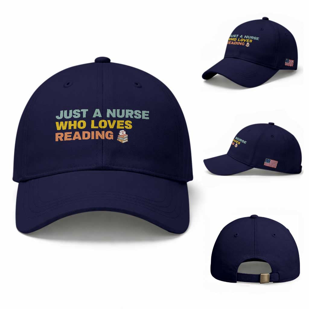 Just A Nurse Who Loves Reading Baseball Cap Bookish Nurse Gift