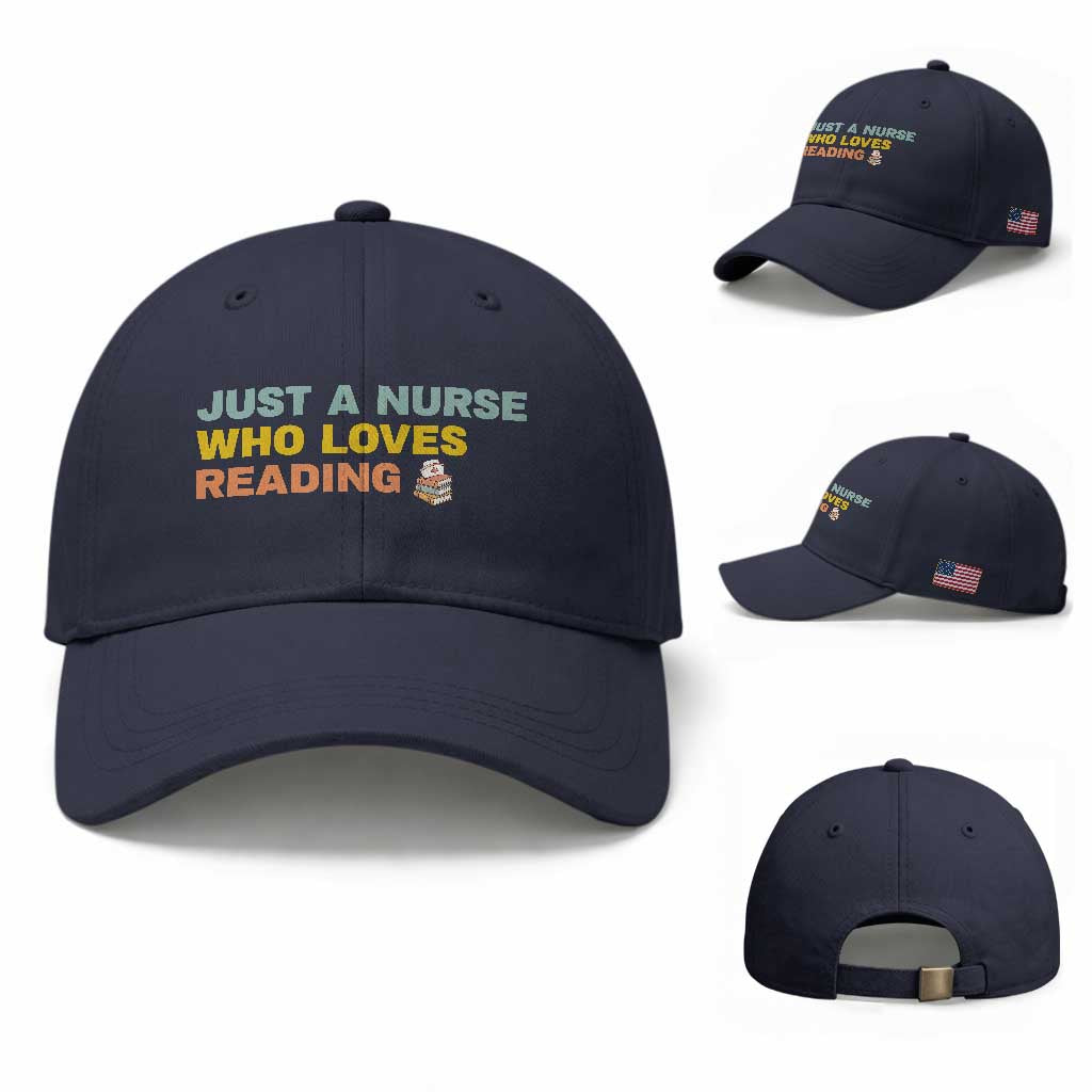 Just A Nurse Who Loves Reading Baseball Cap Bookish Nurse Gift