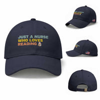 Just A Nurse Who Loves Reading Baseball Cap Bookish Nurse Gift