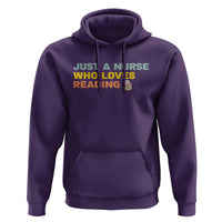 Just A Nurse Who Loves Reading Hoodie Bookish Nurse Gift